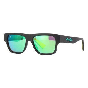 A0978Z New MAUI JIM Kokua Black Polarised Square GM638 02 Sunglasses Women
